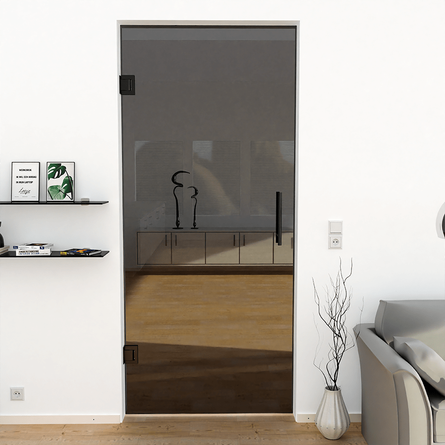 Pendeldeur Hydra grijs glas